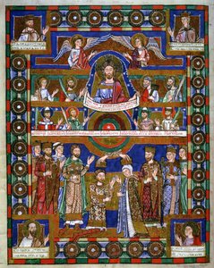 Coronación de Enrique el León y su matrimonio con Matilda, del Evangelio de Enrique el León de Romanesque