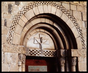 Tímpano de la iglesia de Romanesque