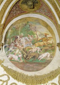 Cámara de los Vientos, caza de ciervos y jabalíes de Romano Giulio