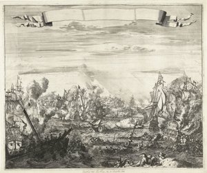 Batalla de Málaga, 1704 de Romeyn de Hooghe (attributed to)