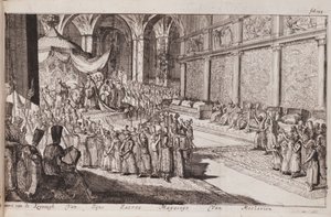 Una escena en la corte real del Zar Alexis Mijáilovich, 1677 de Romeyn de Hooghe