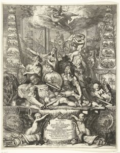 Alegoría de la muerte de Michiel de Ruyter, 1676 de Romeyn de Hooghe