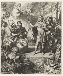 Retrato alegórico de Carlos II de España de Romeyn de Hooghe