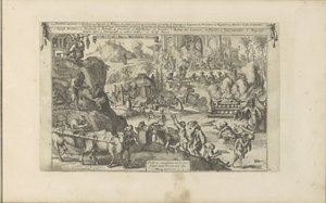 Bedelaars en Oost- en West-Indië Bedel en Slacht-Papen Afgoden der Mexicanen / Mendian Priests and Sacrifians to the Divinitea of ​​the Mexicans (título sobre objeto) Las Indias Orientales y Occidentales y otros lugares (título de la serie)