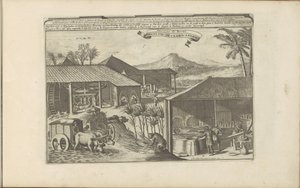 Trabajadores brasileños Brasilise Suykerwerken / Dulces de Brasil (título sobre objeto) Las Indias Orientales y Occidentales y otros lugares (título de la serie) de Romeyn de Hooghe