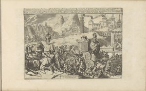 Actos y Ceremonias Religiosas en India Servicio del diablo y los ídolos / Servicio Diabolique et Idolatres des Circassiens, etc. (título sobre el objeto) Les Indes Orientales et Occidentales et autres lieux (título de la serie) de Romeyn de Hooghe