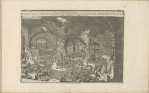 Grotten en Malta Onderaerse Gront op Malta / Lugares subterráneos en Malta (título sobre el objeto) Las Indias Orientales y Occidentales y otros lugares (título de la serie)