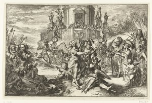 Victorias con la llegada de Guillermo III de Romeyn de Hooghe