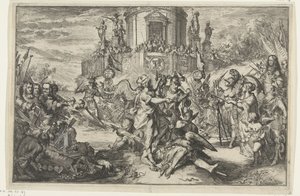Victorias con la llegada de Guillermo III de Romeyn de Hooghe