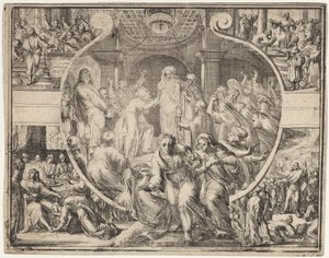 Resurrección de Lázaro con Escenas de la Vida de Cristo de Romeyn de Hooghe