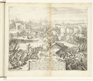 Batalla de Steenbergen, 1583 Bataille de Steenberghen (título sobre objeto) Guerres de Flandres (título de la serie) de Romeyn de Hooghe