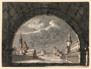 Diseño de escenario para la ópera "La Straniera"