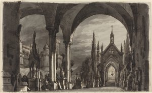 Cementerio de los Ravenswoods, de "Lucia di Lammermoor" de Romolo Liverani