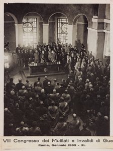 VIII Congreso de Mutilados e Inválidos de Guerra - Roma, enero 1933 - 11 (foto en b/n)