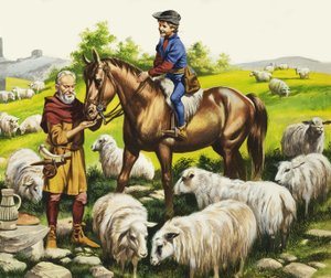 Un granjero en el siglo XV de Ron Embleton