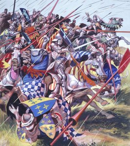 Agincourt - La victoria imposible 25 de octubre de 1415 (gouache sobre papel)