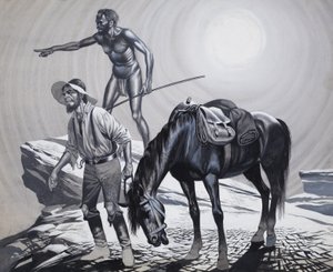 Edward Eyre (1815-1901) (gouache sobre papel) de Ron Embleton