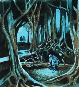 Cuento de hadas (gouache sobre papel)