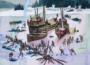 Icebound (gouache sobre papel) de Ron Embleton