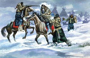 Indios en la nieve de Ron Embleton