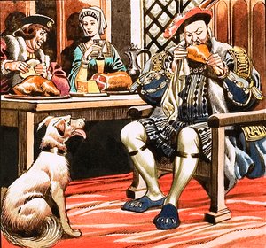 El rey Enrique VIII comiendo de Ron Embleton