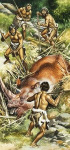 Cazadores prehistóricos de Ron Embleton