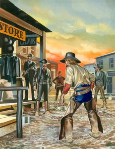 Tiroteo en el Salvaje Oeste de Ron Embleton