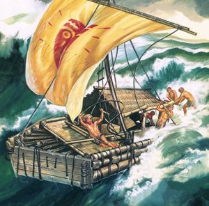 El viaje del Kon-Tiki de Ron Embleton