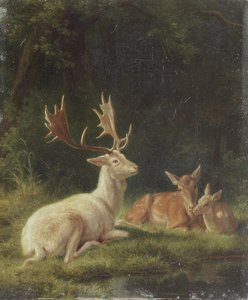 Ciervos en un paisaje de Rosa Bonheur