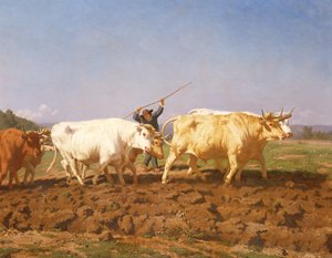 Arando en el Nivernais (detalle) de Rosa Bonheur