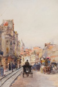 Brompton Road, mirando al este (acuarela) de Rose Maynard Barton