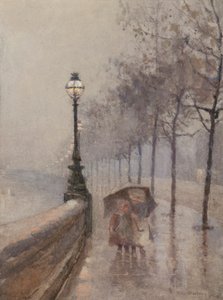 Niños en el malecón (acuarela) de Rose Maynard Barton
