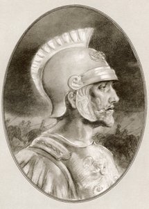 Ashoka, fallecido en 232 a.C., también conocido como Ashoka el Grande. Emperador indio de la dinastía Maurya. Ilustración de Gordon Ross, artista e ilustrador estadounidense (1873-1946), de Living Biographies of Famous Rulers.