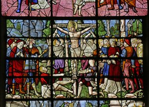 Ventana que representa el martirio de San Denis (detalle) de Rouen School