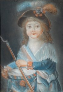 Retrato de un niño como tambor de la Revolución Francesa de Rougemont