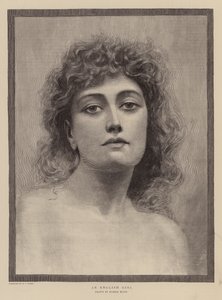 Muchacha inglesa (grabado) de Rudolf Blind