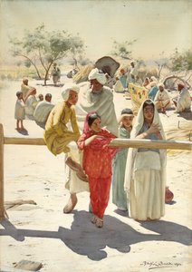 Un vistazo al tren, India, 1892 de Rudolf Der G. Swoboda