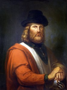 Cuadro de Giuseppe Garibaldi por R.E.Hauser de Rudolf Eduard Hauser