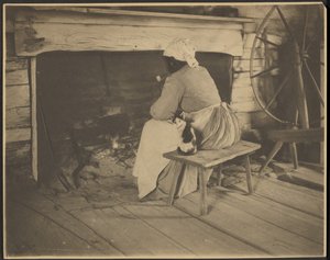 [Mujer junto al hogar] de Rudolf Eickemeyer, Jr.