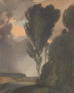 Paisaje tormentoso de Rudolf Jettmar