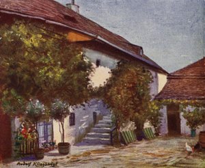 Casa de Heiligenstadt donde vivió Beethoven (litografía en color)