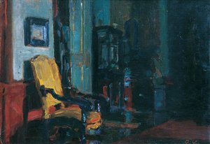 Interior (Castillo Dioseg cerca de Pressburg) de Rudolf Konopa