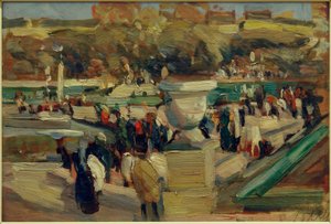 Paseantes en el parque (Jardín de Luxemburgo), París de Rudolf Levy