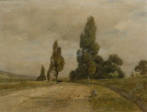 Calle cerca de Deutsch-Altenburg al pie de la Colina del Turco de Rudolf Ribarz