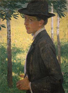Autorretrato, hacia 1905 (óleo sobre lienzo) de Rudolf Vejrych