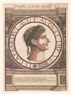 Retrato de Claudio Tiberio en marco arquitectónico de Rudolf Wyssenbach