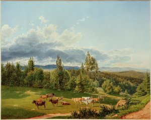 Vista desde la capilla de Rosalien de Rudolf von Alt
