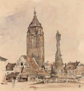 El antiguo ayuntamiento de Korneuburg de Rudolf von Alt