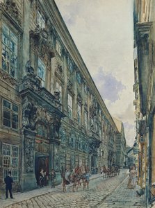 El palacio de invierno del Príncipe Eugenio de Saboya en Himmelpfortgasse en Viena de Rudolf von Alt