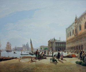 La Riva degli Schiavoni con el Palacio Ducal